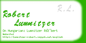 robert lumnitzer business card